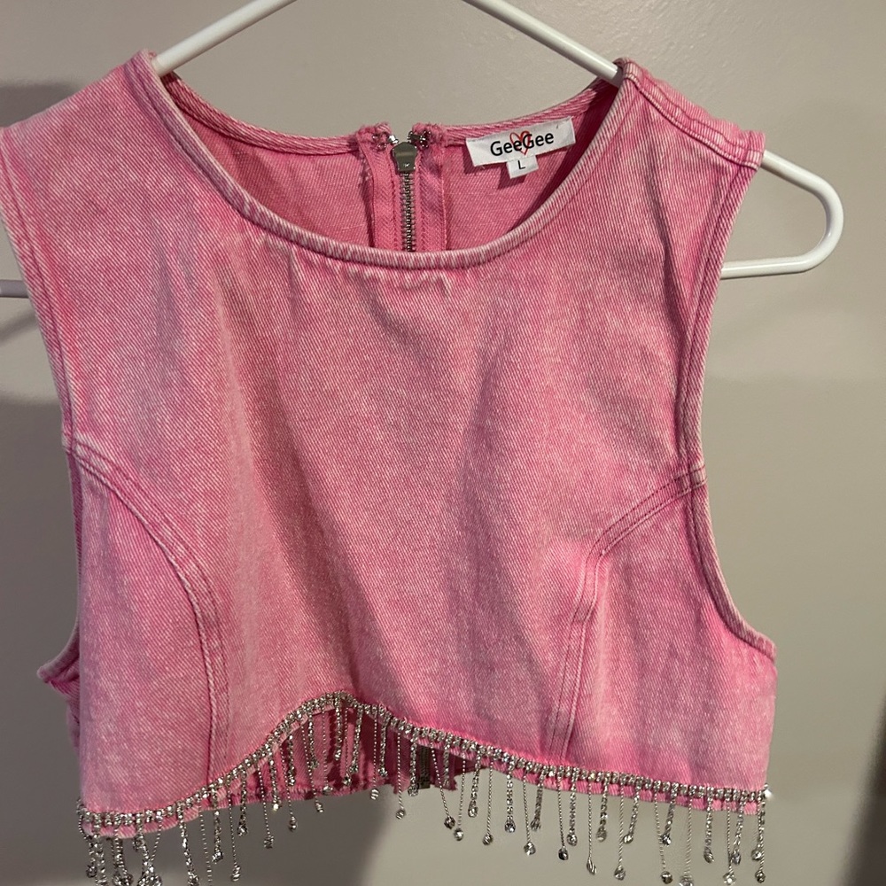 Pink Crop Top